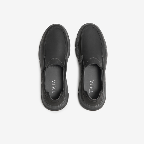 TATA/他她2025秋商场同款简约一脚蹬休闲皮鞋男新款299D9CM5