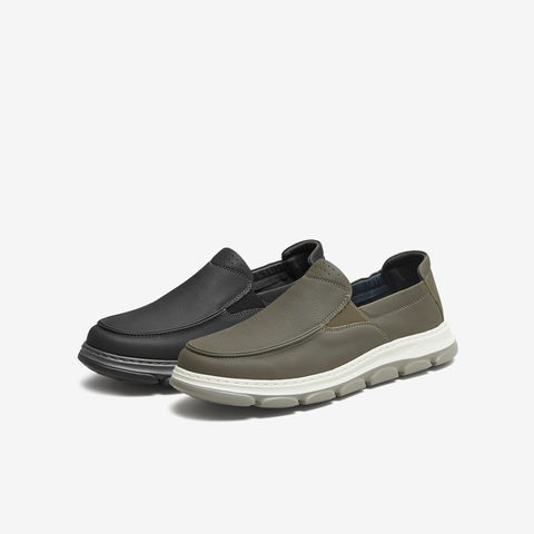 TATA/他她2025秋商场同款简约一脚蹬休闲皮鞋男新款299D9CM5