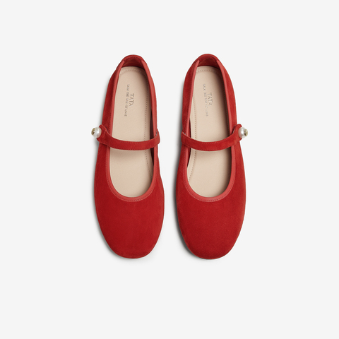 TATA/他她2025秋浅口女时尚休闲玛丽珍鞋新款YTK01CQ5