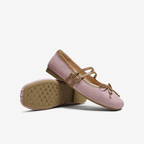 TATA/他她2025秋商场同款时尚蝴蝶结玛丽珍鞋女新款YRT03CQ5