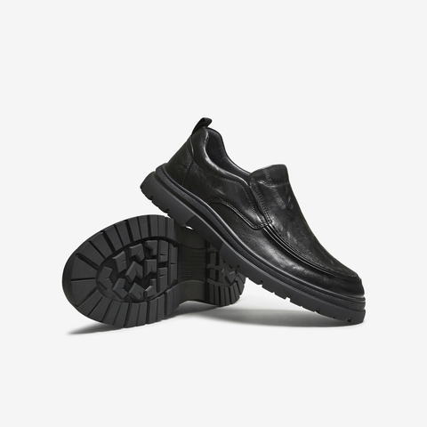 TATA/他她2025秋商场同款纯色舒适百搭休闲皮鞋男新款TGD01CM5