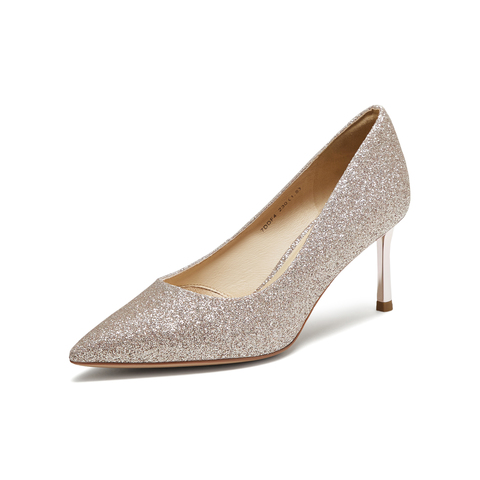 TATA/他她2025秋商场同款时尚简约气质女单鞋新款7DDF4CQ5