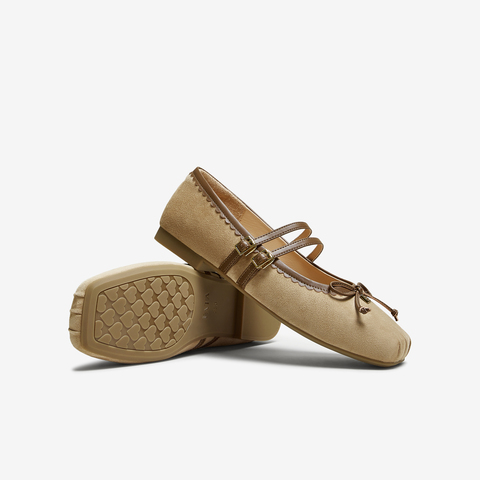 TATA/他她2025秋商场同款时尚蝴蝶结玛丽珍鞋女新款YRT03CQ5