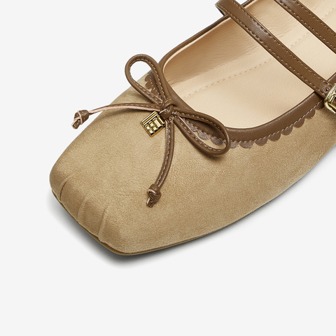 TATA/他她2025秋商场同款时尚蝴蝶结玛丽珍鞋女新款YRT03CQ5