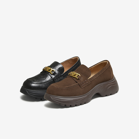 TATA/他她2025秋商场同款时尚休闲女乐福鞋新款7PJA5CA5