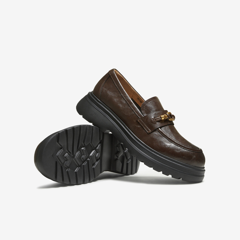 TATA/他她2025秋商场同款时尚休闲女乐福鞋新款7PJA8CA5