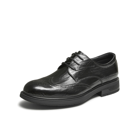 TATA/他她2025秋商场同款纯色舒适百搭休闲皮鞋男新款VNL01CM5