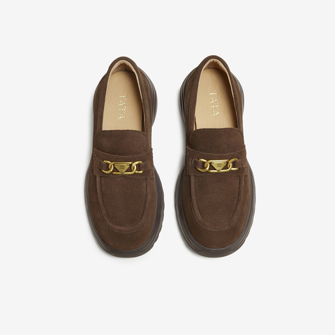 TATA/他她2025秋商场同款时尚休闲女乐福鞋新款7PJA5CA5