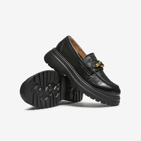 TATA/他她2025秋商场同款时尚休闲女乐福鞋新款7PJA8CA5