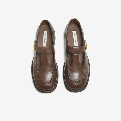 TATA/他她2025秋商场同款百搭时尚女玛丽珍鞋新款7JW20CA5