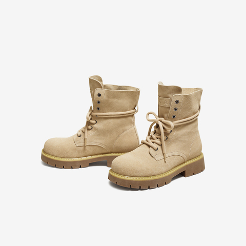 TATA/他她2025冬商场同款百搭女复古工装靴时尚短靴新款CF503DZ5