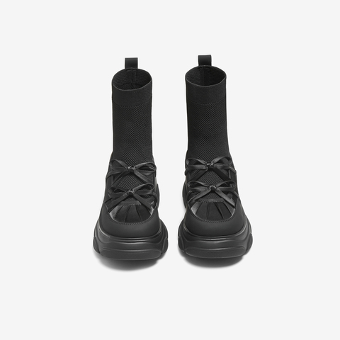 TATA/他她2025冬商场同款百搭时装靴休闲女袜靴新款CEG08DZ5