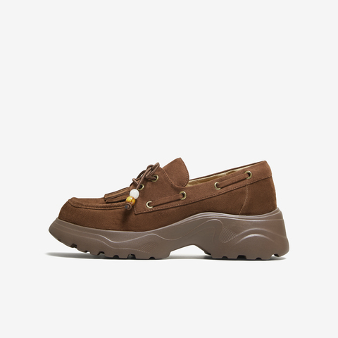 TATA/他她2025秋商场同款时尚休闲女乐福鞋新款NUS01CM5