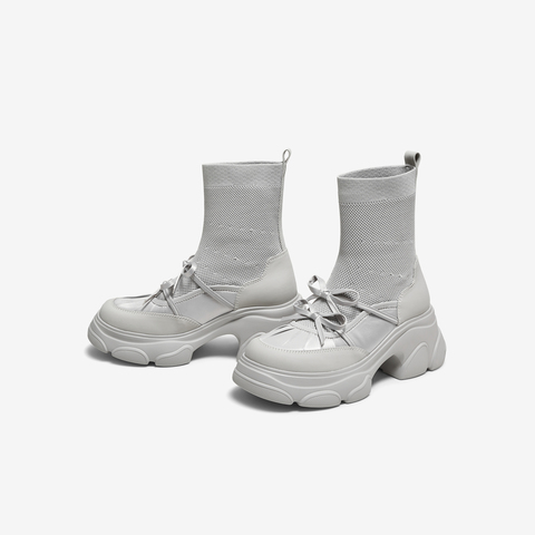 TATA/他她2025冬商场同款百搭时装靴休闲女袜靴新款CEG08DZ5