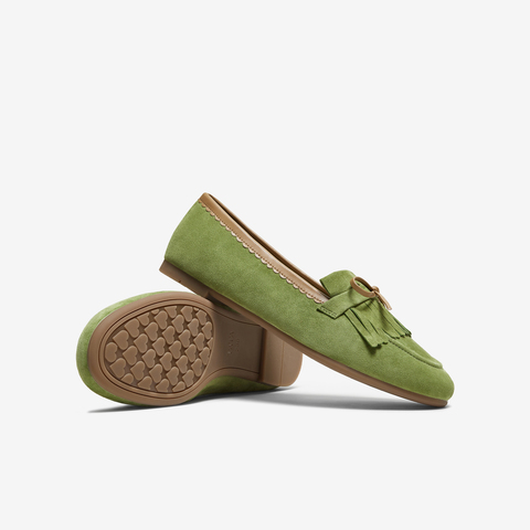 TATA/他她2025秋商场同款时尚休闲圆头女乐福鞋新款YVT01CQ5