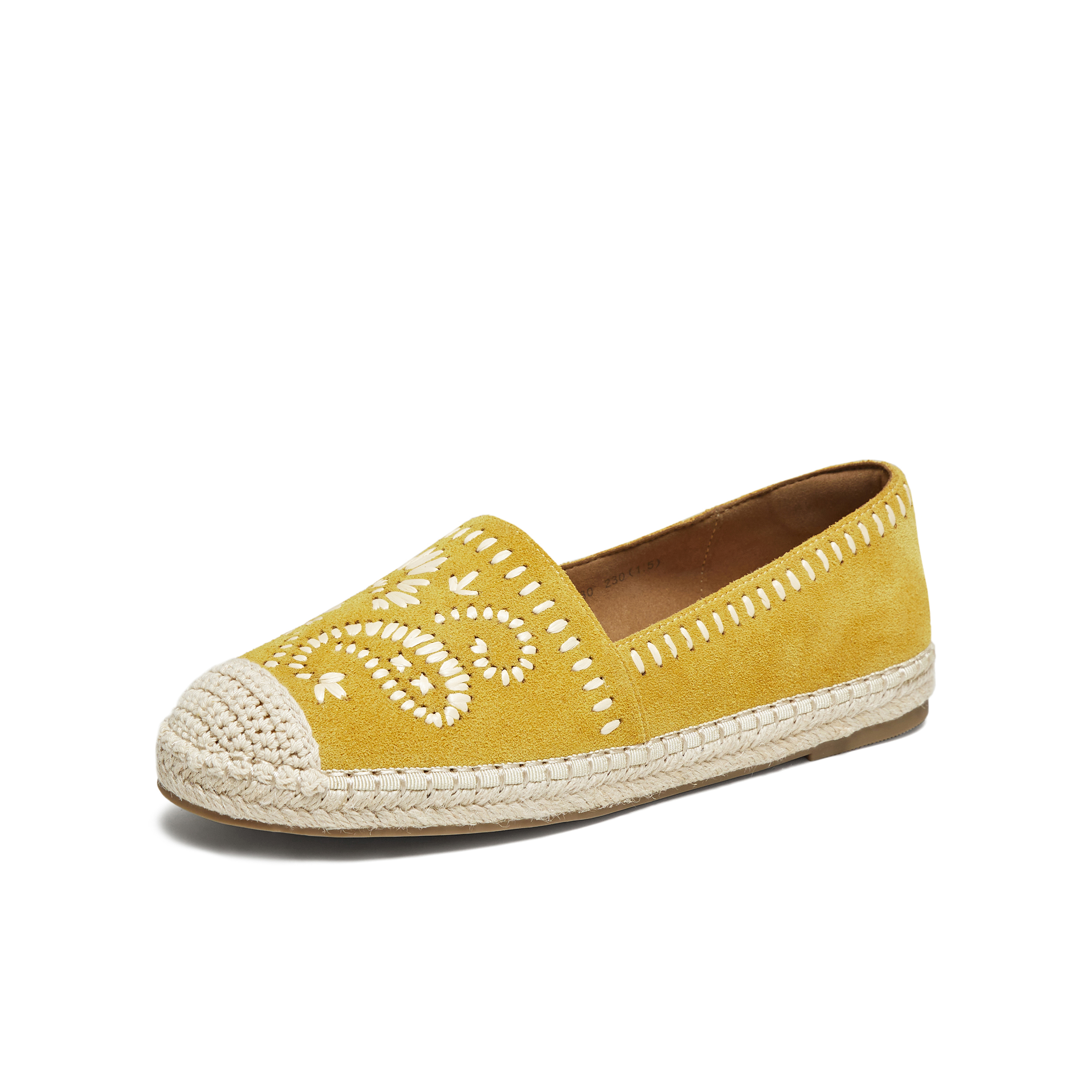 TATA/他她2025秋时尚简约休闲圆头女渔夫鞋新款7E330CA5