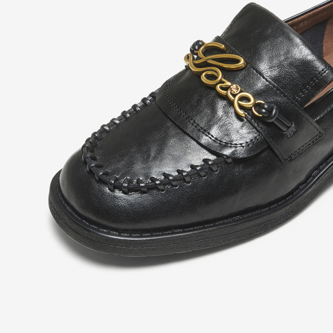 TATA/他她2025秋商场同步时尚休闲圆头女乐福鞋新款7JW22CA5