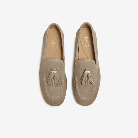 TATA/他她2025秋商场同款时尚简约休闲女乐福鞋新款7QCC7CA5