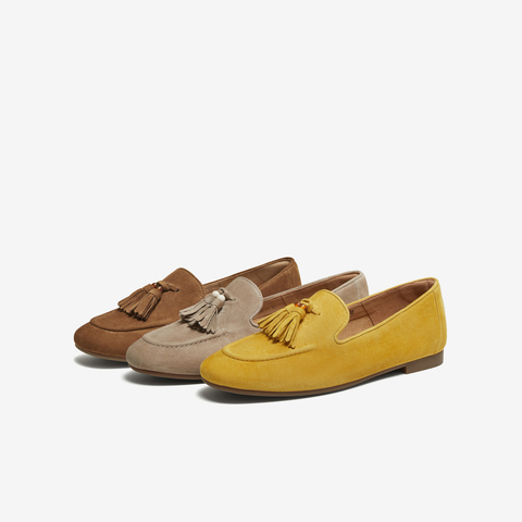 TATA/他她2025秋商场同款时尚简约休闲女乐福鞋新款7QCC7CA5