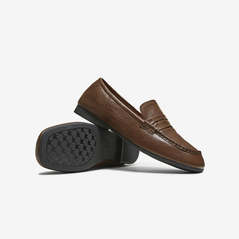 TATA/他她2025秋商场同款时尚简约休闲圆头女乐福鞋新款YXQ01CA5