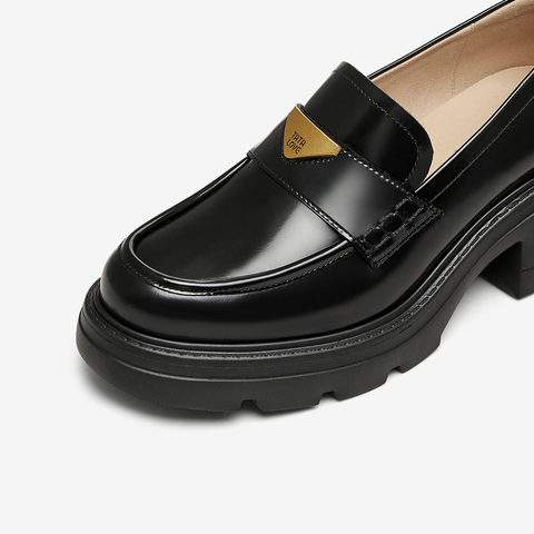 TATA/他她2025秋时尚休闲乐福鞋女新款7GZ21CA5