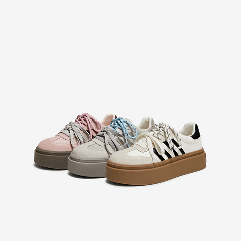 TATA/他她2025秋时尚休闲德训鞋女新款W9B02CM5