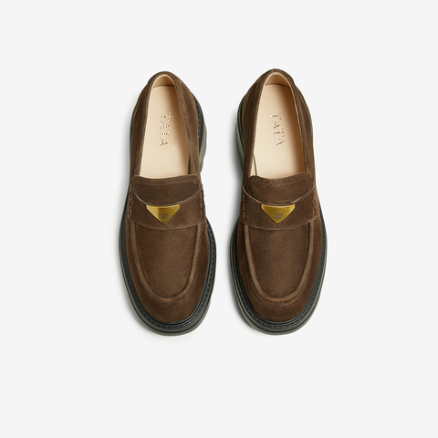 TATA/他她2025秋时尚休闲乐福鞋女新款7GZ21CA5