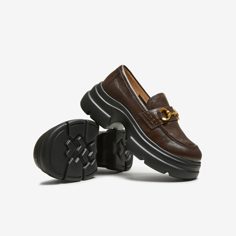 TATA/他她2025秋时尚休闲乐福鞋女新款7OL34CA5