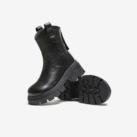 TATA/他她2025冬商场同款百搭时装靴女短靴新款CE401DZ5