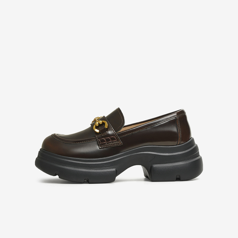 TATA/他她2025秋商场同款时尚休闲乐福鞋女新款7OL34CA5