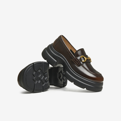 TATA/他她2025秋商场同款时尚休闲乐福鞋女新款7OL34CA5