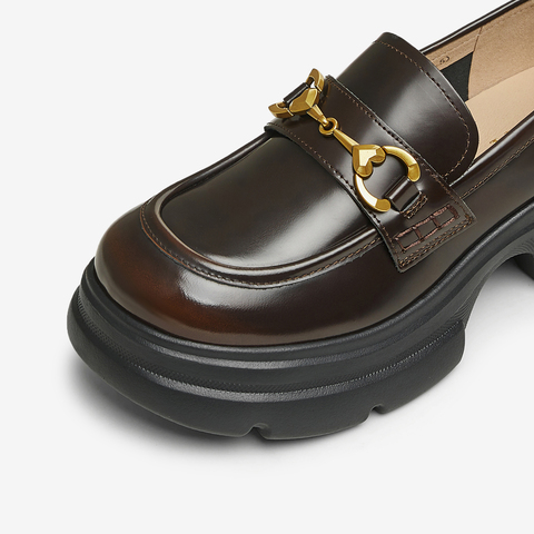 TATA/他她2025秋商场同款时尚休闲乐福鞋女新款7OL34CA5