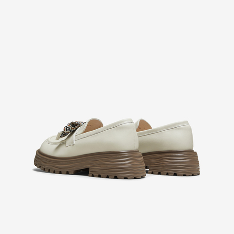 TATA/他她2025秋时尚休闲女蝴蝶结乐福鞋新款CG501CA5