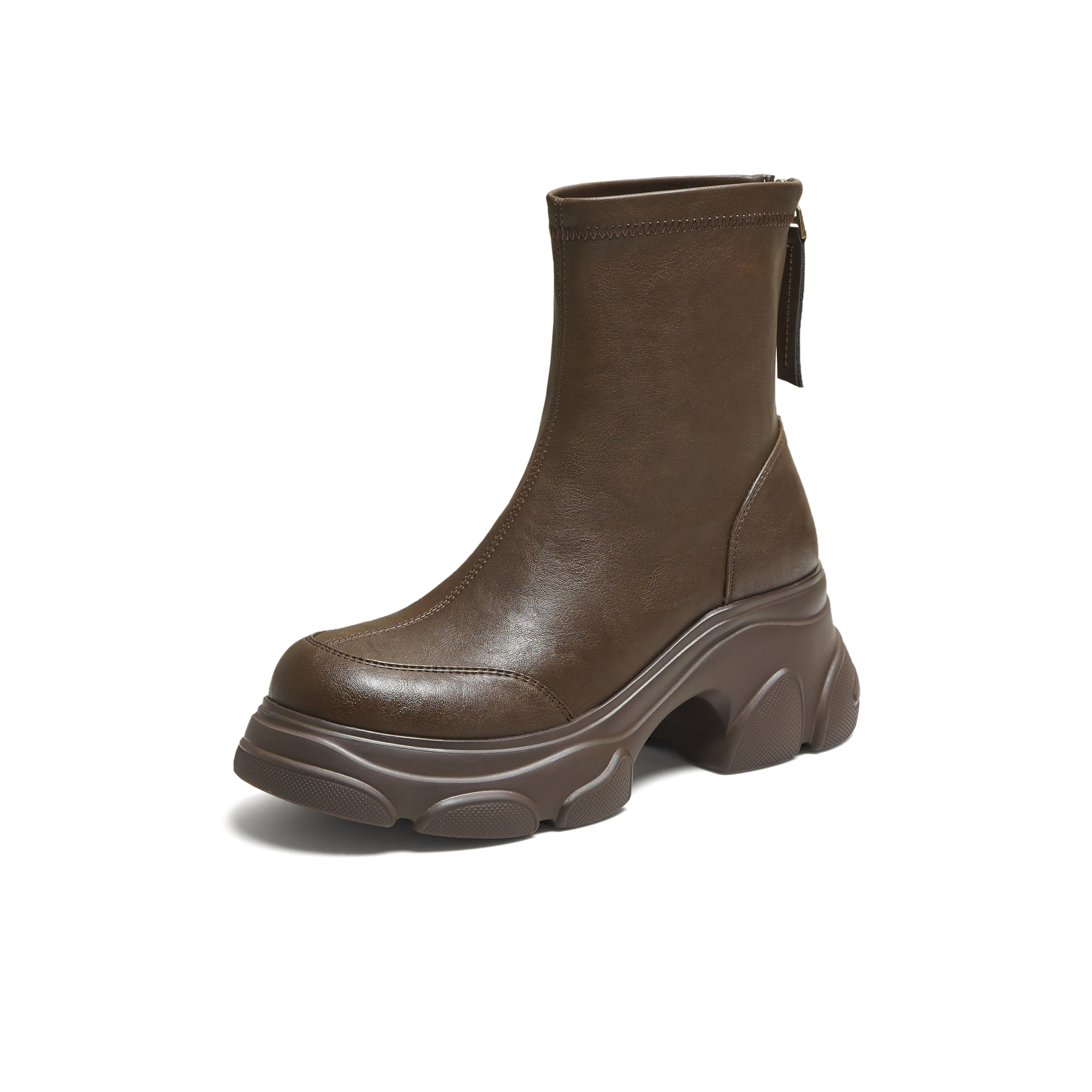 TATA/他她2025冬商场同款百搭时装靴女休闲短靴新款CEG07DZ5