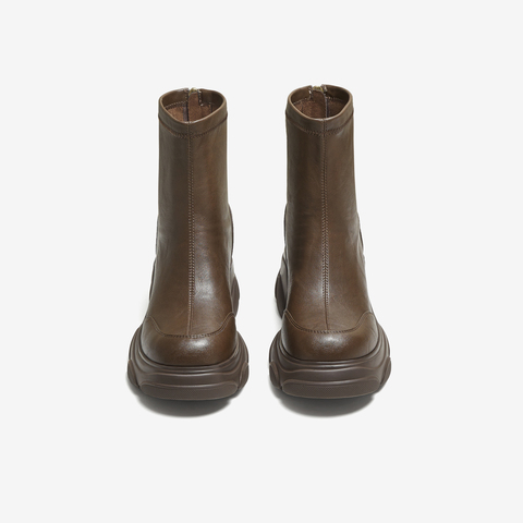 TATA/他她2025冬商场同款百搭时装靴女休闲短靴新款CEG07DZ5