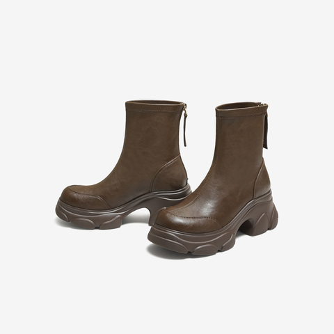 TATA/他她2025冬商场同款百搭时装靴女休闲短靴新款CEG07DZ5