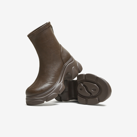 TATA/他她2025冬商场同款百搭时装靴女休闲短靴新款CEG07DZ5