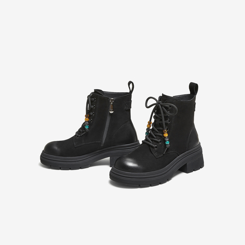 TATA/他她2025冬商场同步时尚简约女马丁靴新款W3M04DD5