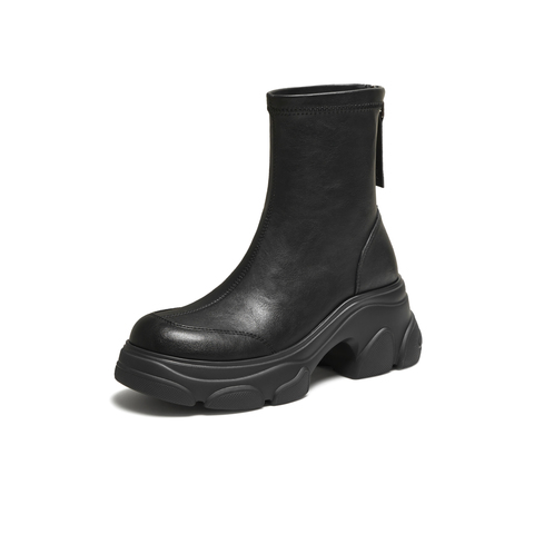 TATA/他她2025冬商场同款百搭时装靴女休闲短靴新款CEG07DZ5