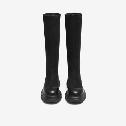 TATA/他她2025冬时尚休闲女靴百搭弹力瘦瘦靴新款CEG06DG5