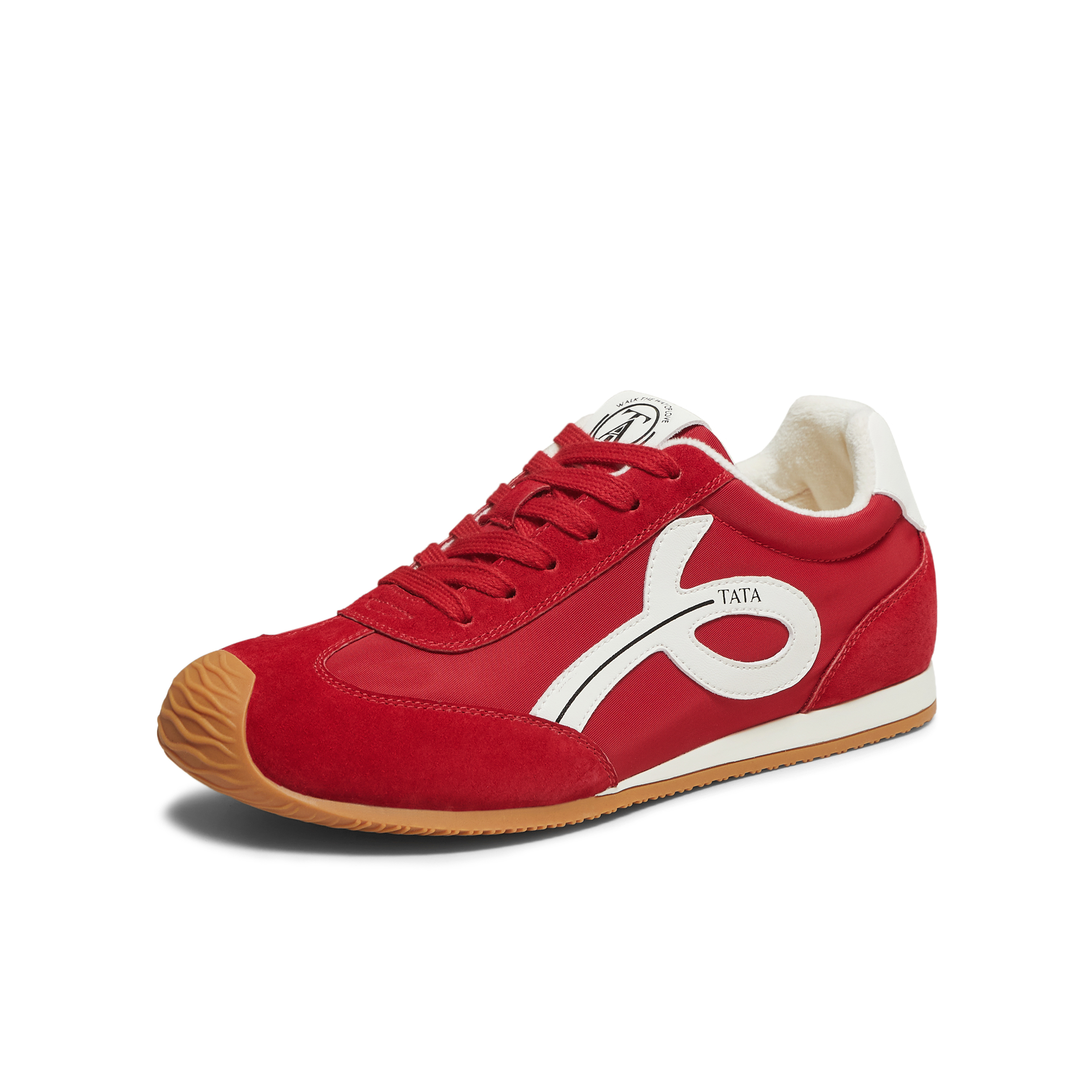 TATA/他她2025秋时尚休闲百搭女阿甘鞋新款EVN01CM5