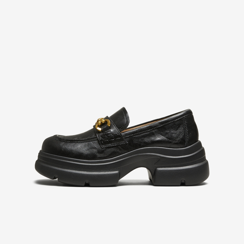 TATA/他她2025秋时尚休闲乐福鞋女新款7OL34CA5