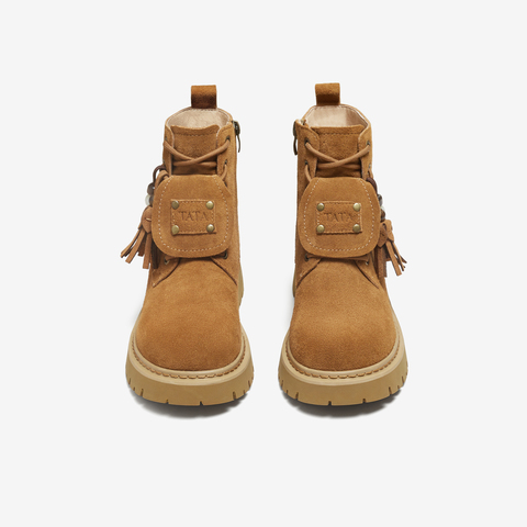 TATA/他她2025冬商场同款百搭时尚女马丁靴新款YXB01DD5