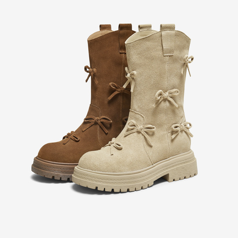 TATA/他她2025冬商场同款时尚百搭女休闲靴新款CHF01DS5