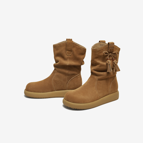 TATA/他她2025冬商场同款时尚百搭女休闲靴新款CHD01DZ5