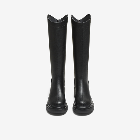 TATA/他她2025冬百搭时尚简约女骑士靴新款CF401DG5