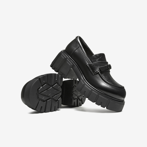 TATA/他她2025秋商场同款时尚简约休闲女乐福鞋新款CHY06CA5