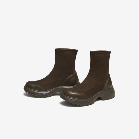 TATA/他她2025冬商场同款时尚休闲女靴百搭弹力靴新款7PJ60DZ5