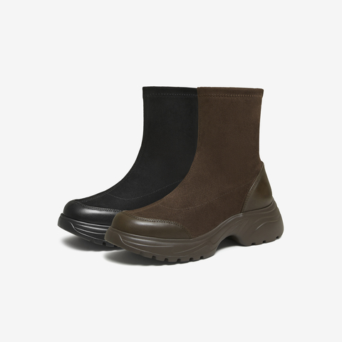 TATA/他她2025冬商场同款时尚休闲女靴百搭弹力靴新款7PJ60DZ5