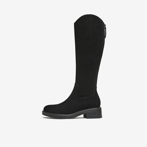 TATA/他她2025冬时尚休闲女靴百搭骑士靴新款6EH05DC5